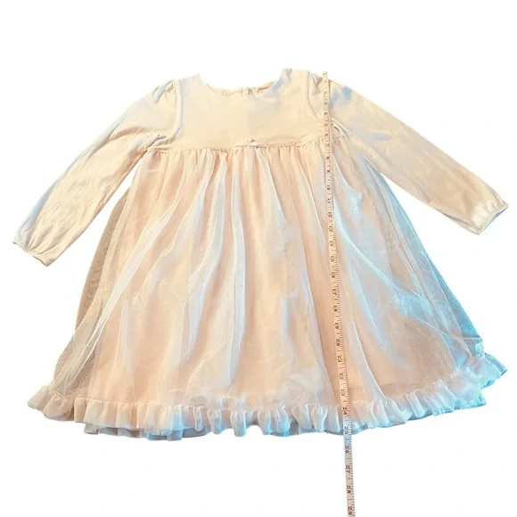 The Little White Company London Elegant Pale Pink Kids Formal Dress Size 5-6Y - Picture 5 of 10